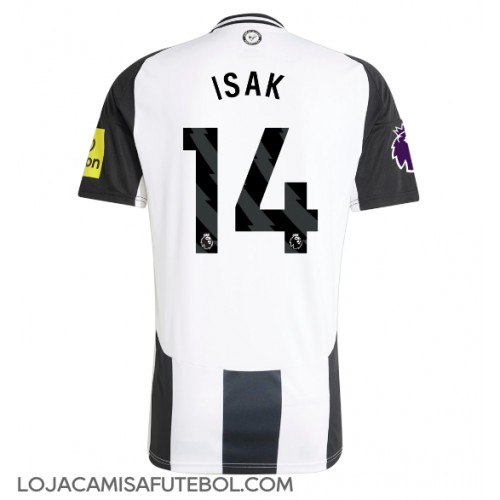 Camisa de Futebol Newcastle United Alexander Isak #14 Equipamento Principal 2024-25 Manga Curta